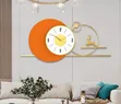 Modern Deer Art Wall Clock with Gold Pointer - 1