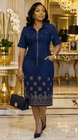 Angelo Galasso Women's Denim Dress - 3