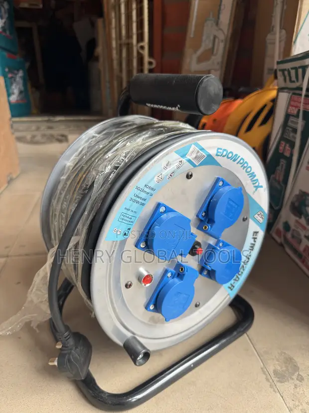 EDOM PROMAX 25m Cable Reel - 2.5mm² Copper Cable - 1