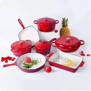 Sabon Saitin Kayan Girki na Cast Iron - Ja