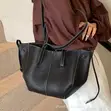 Women's Brown Leather Handbag - Spacious Tote Shoulder Bag - 1