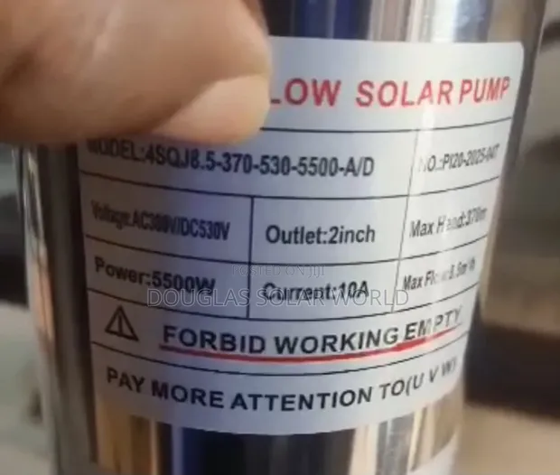 7.5hp Ecoflow Solar Submersible Pump - 1