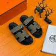 Premium Men's Luxury Hermes Slides - Black - 2