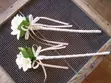 5 Bridesmaids Single Rose Bouquets (Artificial) - 4