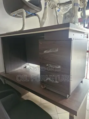 Modern Executive Office Desk with 3-Drawer Cabinet (1.4m)