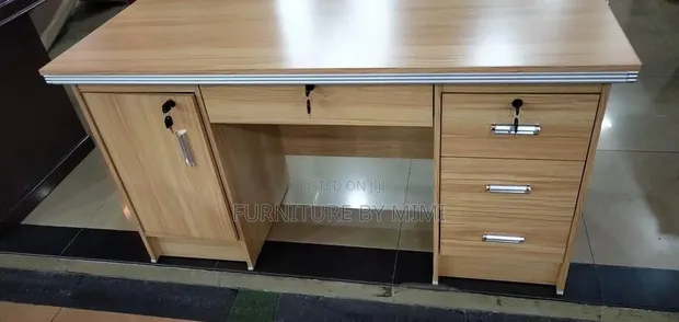 Premium 1.2m Wooden Teacher Office Desk with Keys - 1