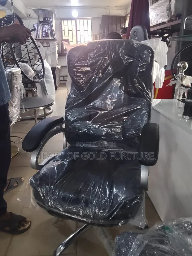 Leather Swivel Office Chair - Brand New - 1