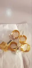 35-Strip Ladies Bangle - Elegant Gold-Tone Fashion Bracelet - 1