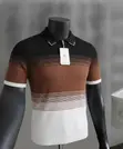Men's Knitted Polo Top - Ash - 1