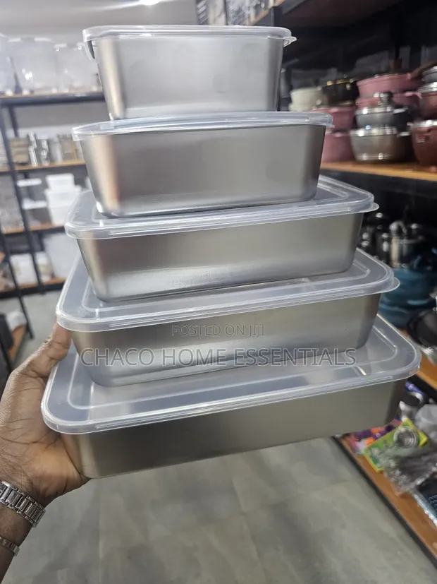 Saitin Kwantunan Ajiye Abinci 5-in-1 na Bakin Karfe - 1