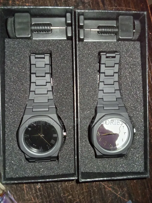 Luxury Black Men's Classic Metal Chain Wristwatch - 1