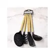 5-Piece Non-Stick Silicone Cooking Spoon Set - 1