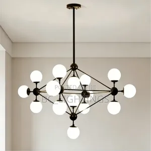 Modern Glass Ball Chandelier for Staircase/Living Room