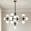 Modern Glass Ball Chandelier for Staircase/Living Room - 1