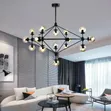 Modern Glass Ball Chandelier for Staircase/Living Room - 2
