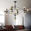 Modern Glass Ball Chandelier for Staircase/Living Room - 3