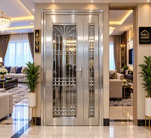 4ft x 7ft Stainless Steel Glass Door