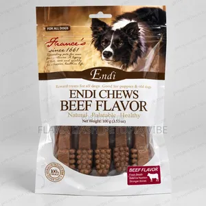 Endi Chews Dental Brush Dog Treats 100g Beef Flavor