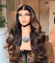 Luxury 24"-26" Frontal Highlight Body Wave Wig - Gashar Jikin Mutum - 1