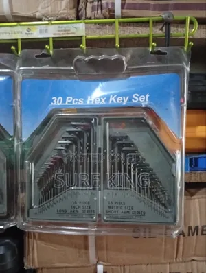 30 Pcs Hex Key Set (Inch & Metric)