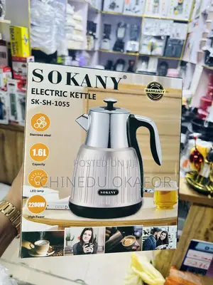 Sokany Electric Kettle 2200W 1.7L Silver