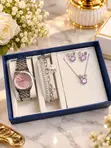Fashion Jewelry Set (Wristwatch, Necklace, Earrings, Bracelet) - 2