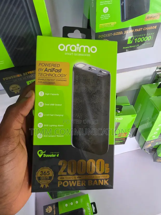 Oraimo Traveler 4 20,000mAh Power Bank OPB-P204D - 1