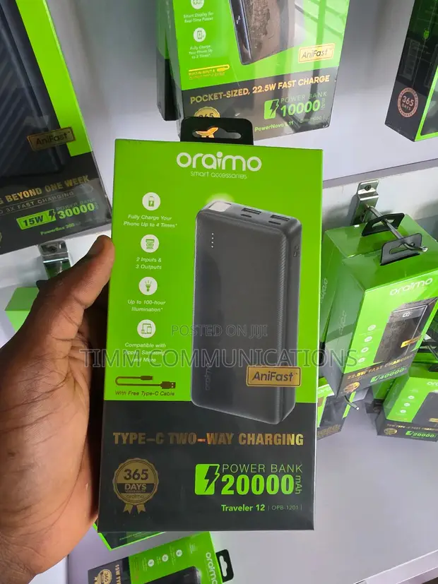 Oraimo Traveler 12 20,000mAh 12W Power Bank OPB-1201 - 1