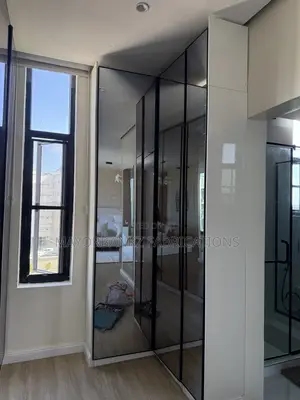 Cabinet Door - Black Aluminum