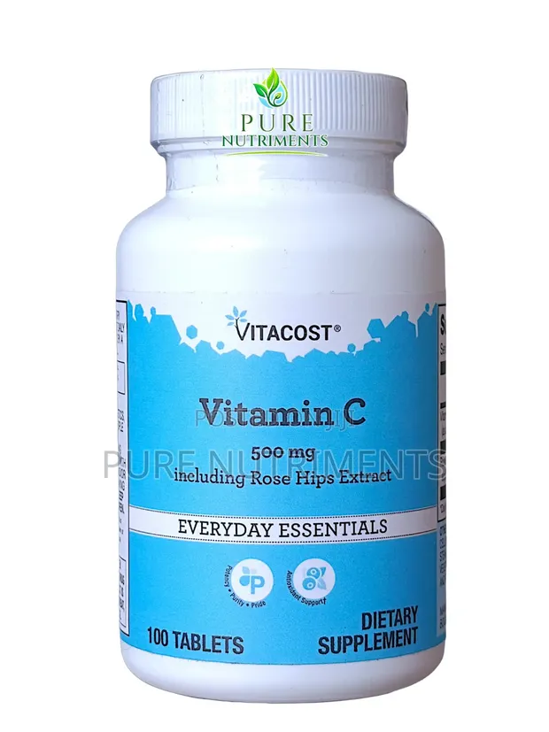 Vitacost Vitamin C 500mg with Rose Hips Extract - 100 Tablets - 1