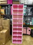 Sabon 9-Shelf Filastik Takalmi Ajiyar Katako - Pink - 1
