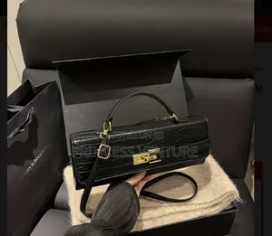 Classy Vintage Genuine Leather Handbag - Black