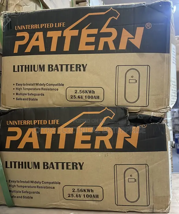 PATTERN 25.6V 100Ah LiFePO4 Lithium Battery - 2.56kWh - 1