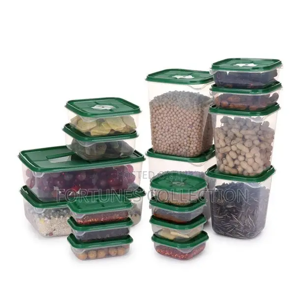 17-Piece Leakproof Airtight Plastic Food Storage Container Set - 1