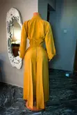 Crepe Fabric Two Piece Set - Nude - 2