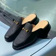 Bakin Ledar Mules Mai Gyara - Mazan Girma 40-46 - 1