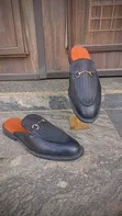 Bakin Ledar Mules Mai Gyara - Mazan Girma 40-46 - 2