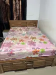 Home Interiors Bedroom Set: Mattress, Bed Frame, Mirror, Shoe Rack, Drawer - 4