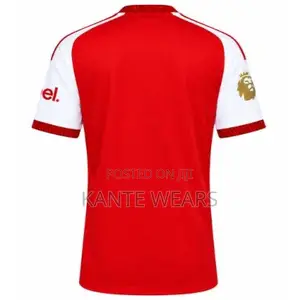 Arsenal 2026/2027 Home Jersey with Gold Premier League Champions Badge