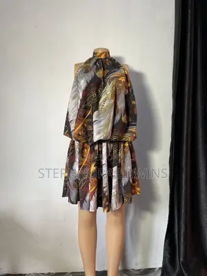Brown Backless Gown - Naija Made