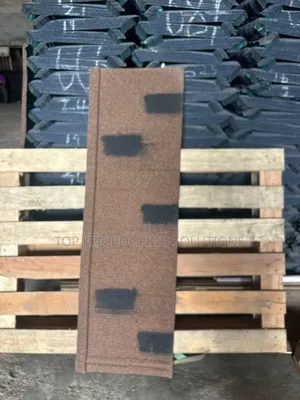Gerald Stone Coated Shingle Design Sheet - Brown Patched Black 0.55mm