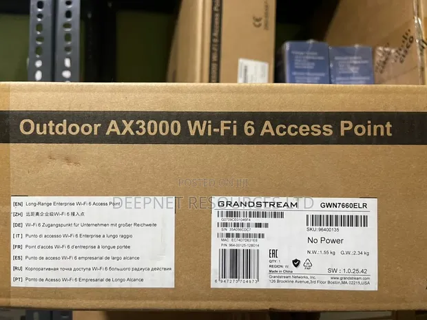Grandstream GWN7660ELR Wi-Fi 6 Outdoor Access Point - 1