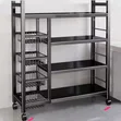 4 Layer Kitchen Rack Shelf Tare da Kwando - 1