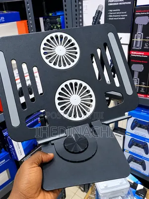 Adjustable Laptop Stand with Dual Cooling Fans