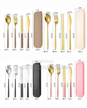 Set Din Kayan Kaci Na Bakin Karfe Tare Da Akwatin Ajiya - 4pcs