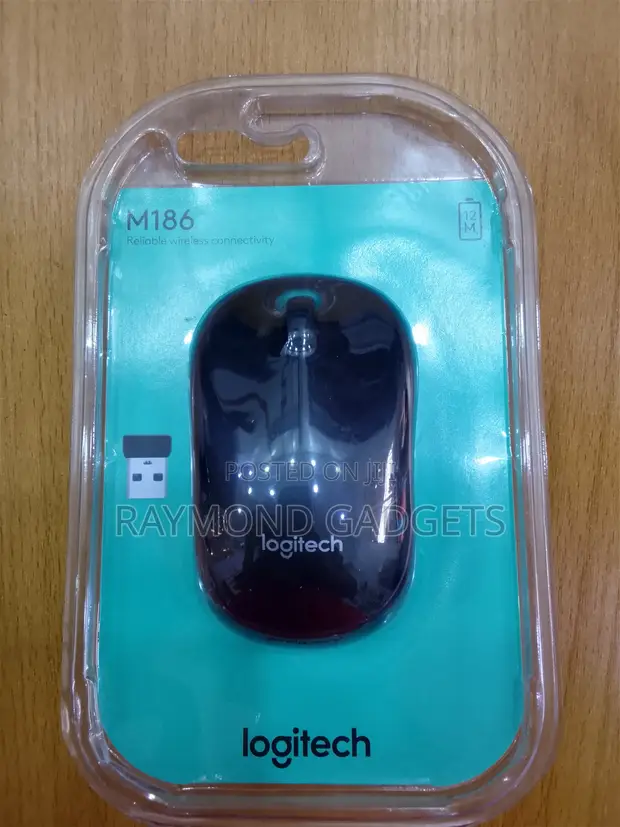 Logitech M186 Wireless Mouse - Baki - 1