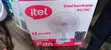 Itel 12-Inch Rechargeable Table Fan with Panel and Bulb - 1