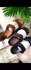 Women's Double Buckle Slide Slippers - 2