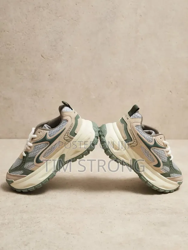 Sage Green Chunky Runner Sneakers - 1