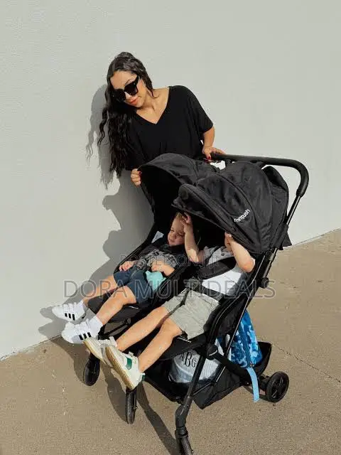 Mompush Lithe Double Twin Stroller, Lightweight Airline Approved - 1